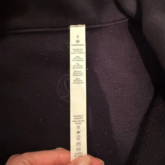 Black High Neck Zip Up, Lululemon, Size 4 - Picture 6 of 6